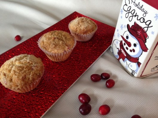 Cranberry Eggnog Muffins 